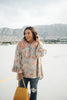 Meadow Sage Floral Peasant Blouse