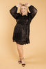 Mia Sequin Dress in Black