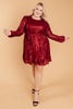 Mia Sequin Dress in Wine