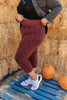 Mineral Wash Minimalist Pants in Raspberry