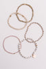 Mixed Beaded Disc Charm Bracelet