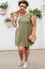 No Worries Dress in Olive