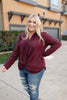 Office Miss Top in Burgundy