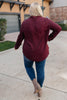Office Miss Top in Burgundy