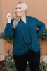 Office Miss Top in Teal
