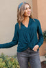 Office Miss Top in Teal