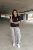On The Run Gray Streak Pants