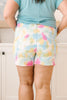 Pastel Tie Dye Cutoff Shorts