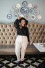 Peighton Paper Bag Pants in Ecru