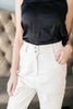 Peighton Paper Bag Pants in Ecru