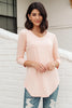 Perfect V Neck in Blush