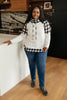 Plaid Details Top in Grey