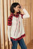 Plaid Details Top in Red