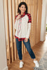 Plaid Details Top in Red