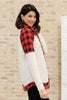 Plaid Details Top in Red
