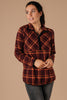 Pretty Plaid Half Zip Pullover