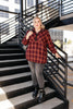 Pretty Plaid Half Zip Pullover