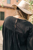 Prickly Business Embroidered Top In Black