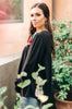 Prickly Business Embroidered Top In Black