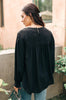 Prickly Business Embroidered Top In Black