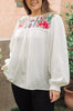 Prickly Business Embroidered Top In White