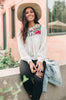 Prickly Business Embroidered Top In White