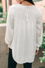 Prickly Business Embroidered Top In White