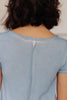 Right Side Out Top in Faded Blue