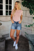 Round Neck Bodysuit in Mauve