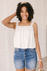 Southern Living Eyelet Trimmed Tank