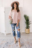 Straight Laced Blouse In Blush