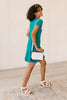 Summer Swing V-Neck Dress In Jade
