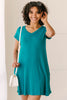 Summer Swing V-Neck Dress In Jade