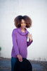Safe & Sound Cowl Neck In Sugarplum