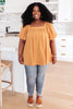 Saffron Square Neck Gathered Blouse