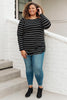 Sailing Stripes Top in Black