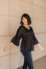 Salina Satin Top in Black