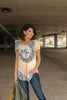 Sassy Swirl Tie Dye Tee In Gray