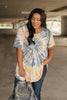 Sassy Swirl Tie Dye Tee In Gray