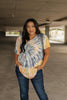 Sassy Swirl Tie Dye Tee In Gray