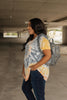 Sassy Swirl Tie Dye Tee In Gray