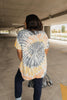 Sassy Swirl Tie Dye Tee In Gray
