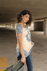 Sassy Swirl Tie Dye Tee In Gray