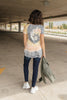 Sassy Swirl Tie Dye Tee In Gray