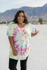 Sassy Swirl Tie Dye Tee In Hot Pink