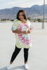 Sassy Swirl Tie Dye Tee In Hot Pink