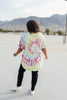 Sassy Swirl Tie Dye Tee In Hot Pink