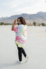Sassy Swirl Tie Dye Tee In Hot Pink
