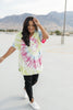 Sassy Swirl Tie Dye Tee In Hot Pink