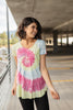Sassy Swirl Tie Dye Tee In Hot Pink